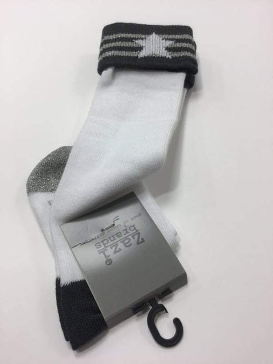 Lovestation22-Meisjes Graphic sokken-Donker grijs-Wit