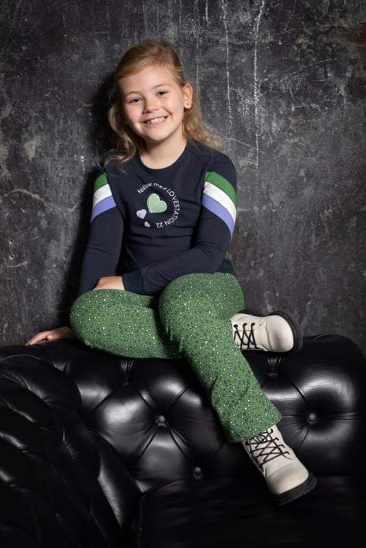 Lovestation22-Meisjes Sweater Maan -Donker blauw
