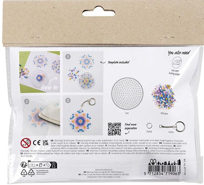 SES Creative- Mini Hobbyset Strijkkralen- Bedels/versieringen voor een tas