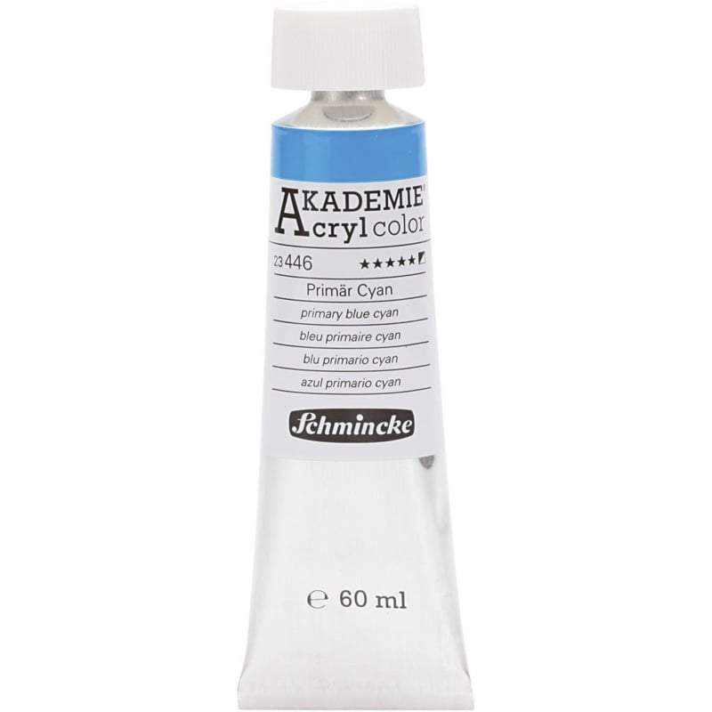 Acryl color-primary blue cyan (446), opaque, extr. fade resistant, 60ml-Schmincke AKADEMIE