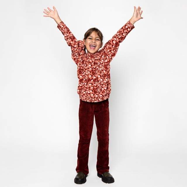 No Way Monday-Meisjes Blouse ls-Oud roze