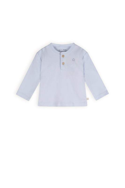 Petite Maison- Jongens T-Shirt-Ko met Knoopjes-Heide blauw