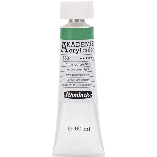 Acryl color-phthalo green light (553), transparent, extr. fade resistant, 60ml-Schmincke AKADEMIE