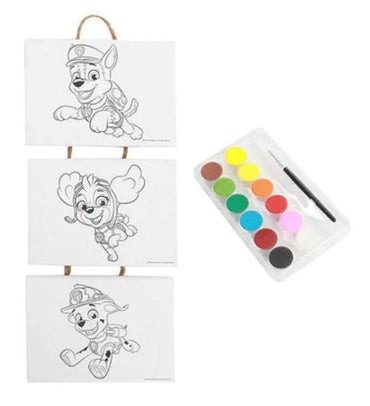 Nickolodeon-3 mini Canvas op touw Paw Petrol -White