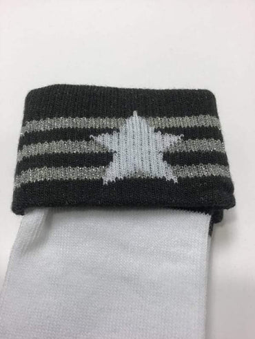 Lovestation22-Meisjes Graphic sokken-Donker grijs-Wit