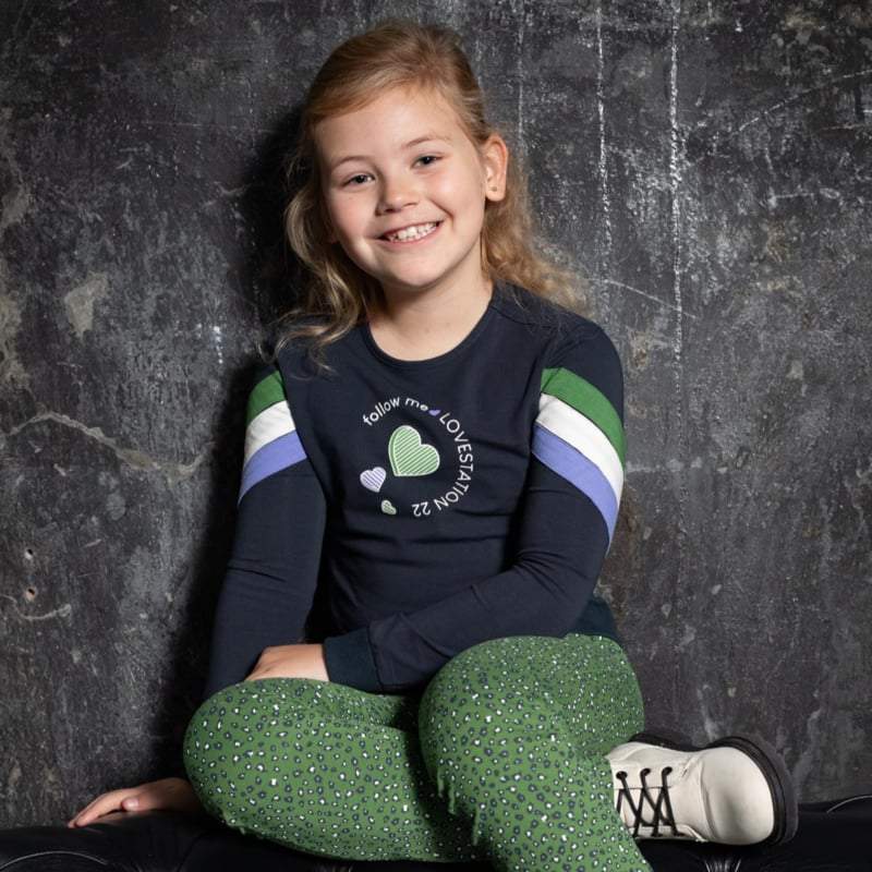 Lovestation22-Meisjes Sweater Maan -Donker blauw