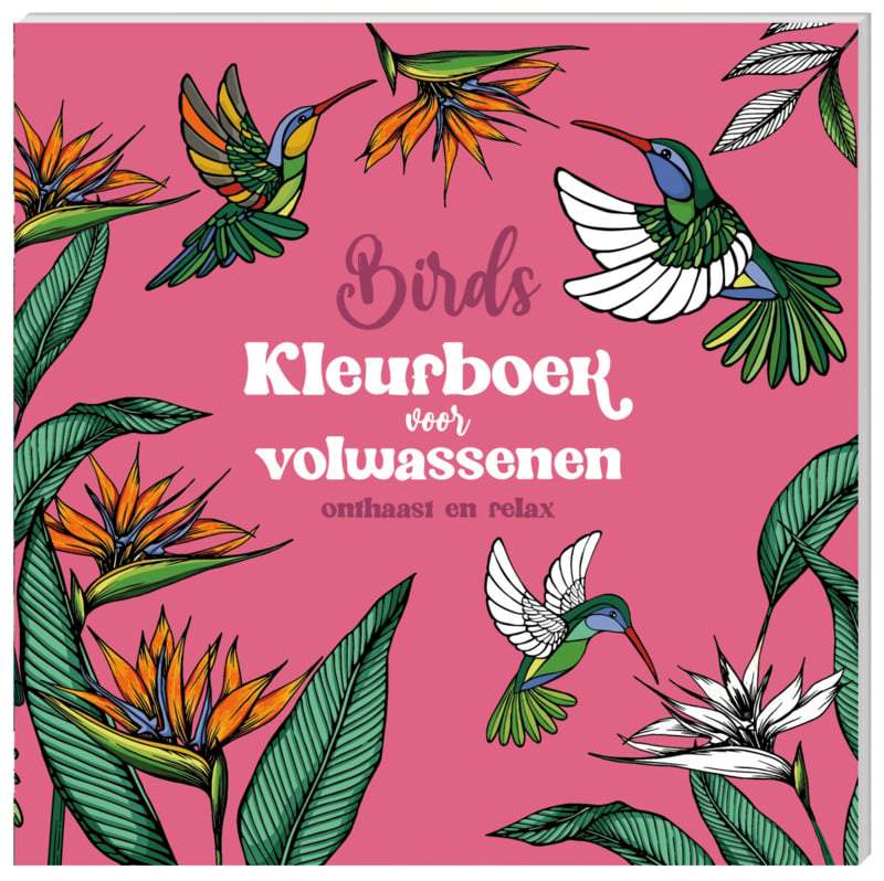 Interstat-Kleurboek voor volwassenen-Birds-Roze
