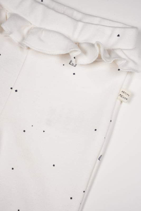 Petite Maison- Broek-Skyler met ruchesdetail-Aop navy