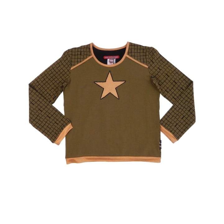 Lovestation22-Meisjes Sweater Bennu- Zwart & kaki