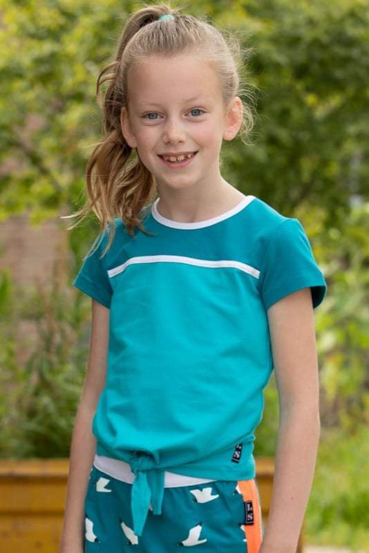 Lovestation22-Meisjes T-Shirt Nyne -Scuba Blauw