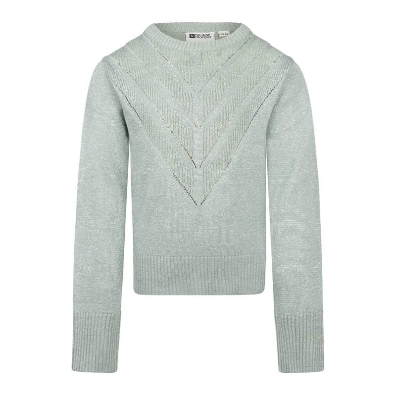 No Way Monday-Meisjes sweater ls-Sage