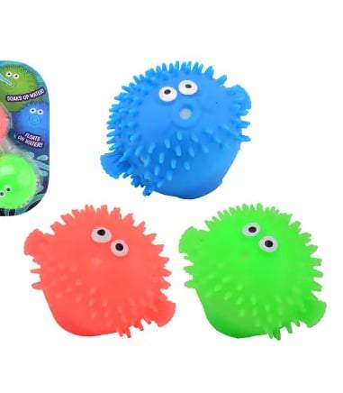 Aqua Fun Fluffy spons water ballen 3 stuks op kaart-Meerdere kleuren