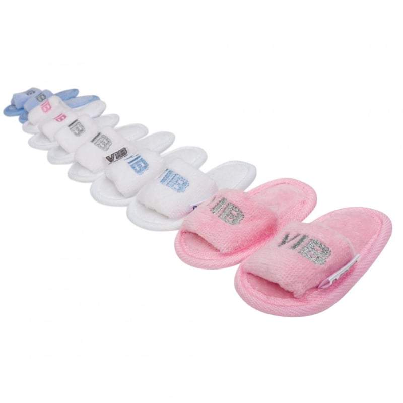 VIB-Girls Baby Slipper VIB' -Rose-silver