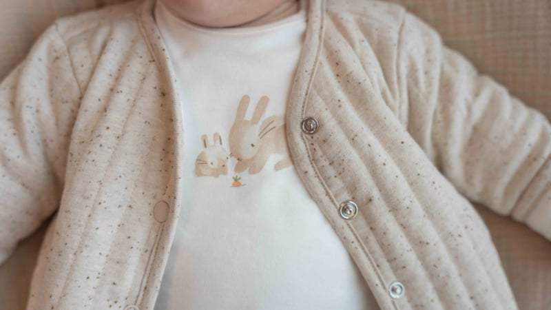 Little Dutch-Vest omkeerbaar- Bunny-Zand