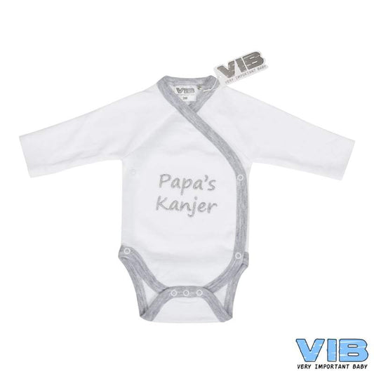 VIB-Romper Papa's Kanjer-Wit-grijs