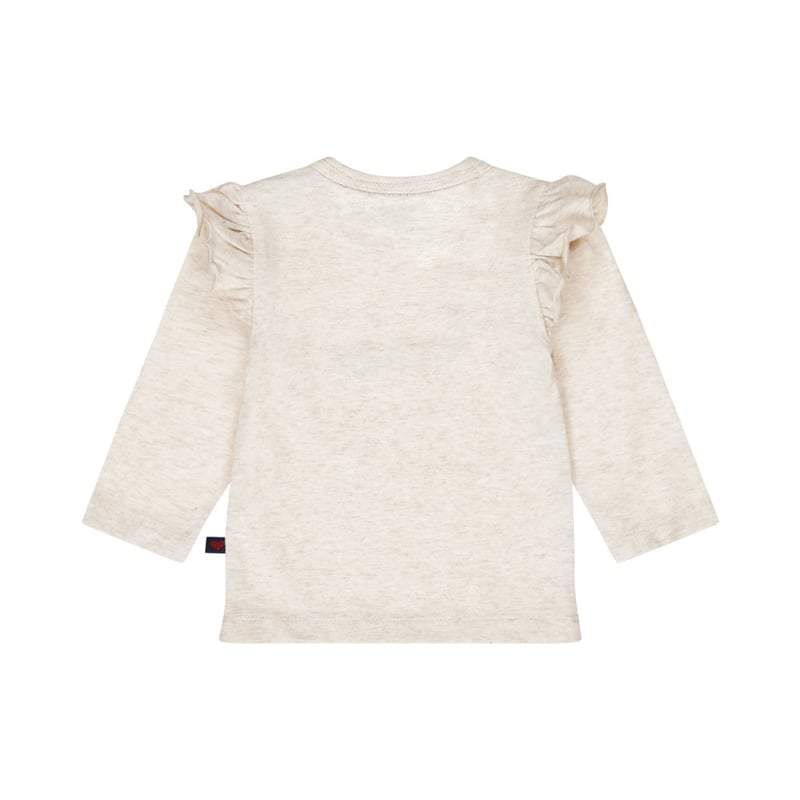 Dirkje-Meisjes T-shirt Ls-Beige grijs