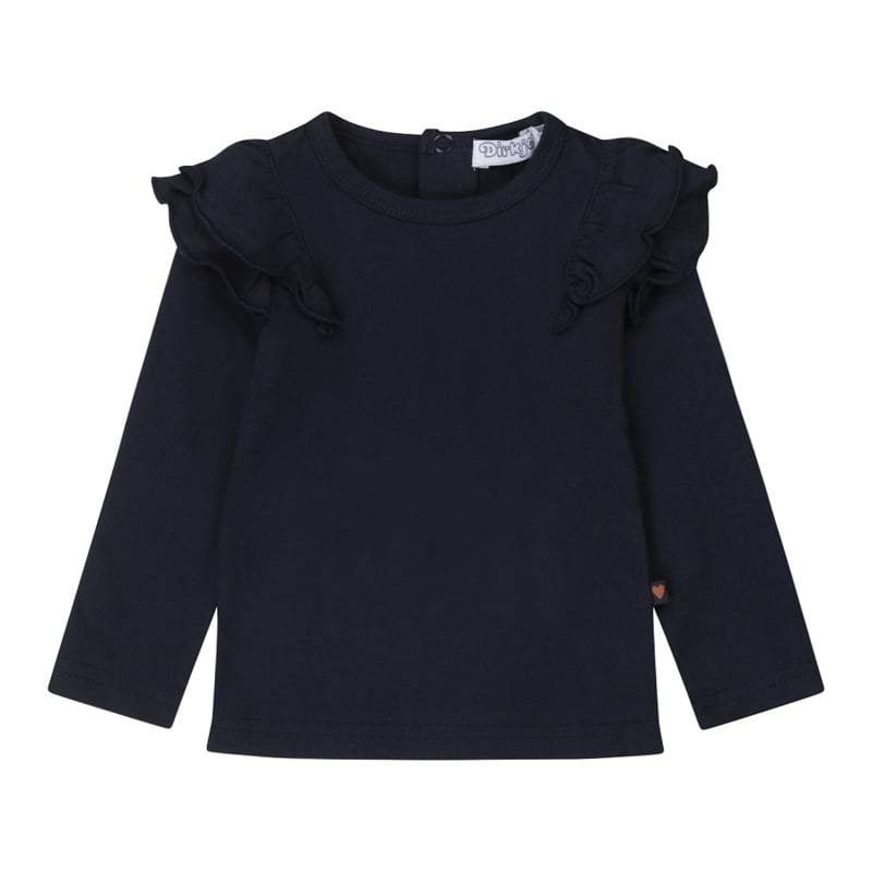 Dirkje-Meisjes T-shirt ls - Navy