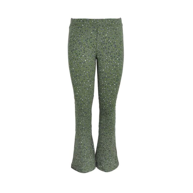 Lovestation22-Meisjes flare broek Myla -Groen