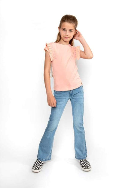 No Way Monday-Meisjes T-shirt ss-Roze