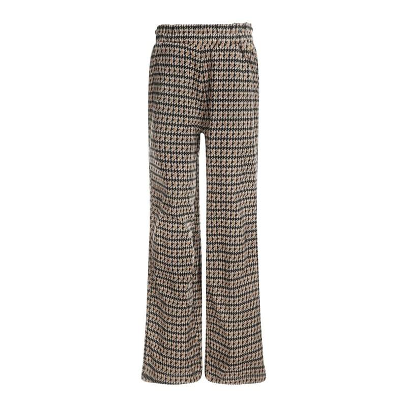 No Way Monday-Girls Trousers wide leg-Beige