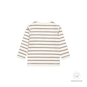 Dirkje-Baby jongens t-shirt ls organic cotton-Gebroken wit