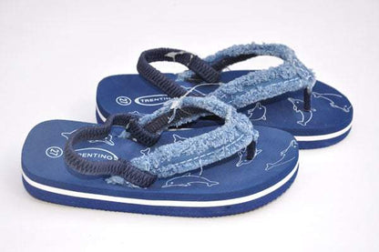 Libaco-Boys Flip-flops Maurizio with denim upper- navy