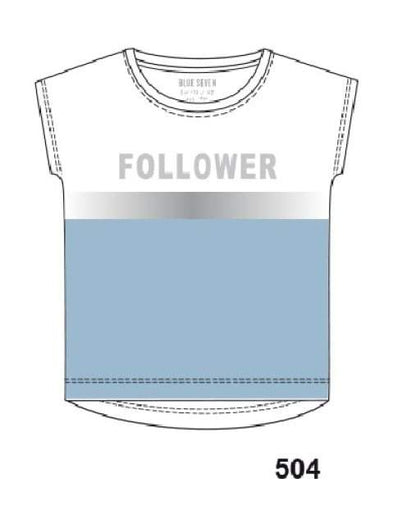 Blue seven-Meisjes t-shirt-UPDATE -Licht blauw