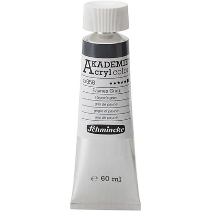 Acryl color-payne's grey (658), opaque, extr. fade resistant, 60ml-Schmincke AKADEMIE