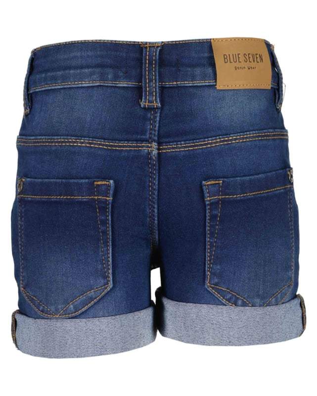 Blue Seven-meisjes jeans broek shorts-Donker blauw