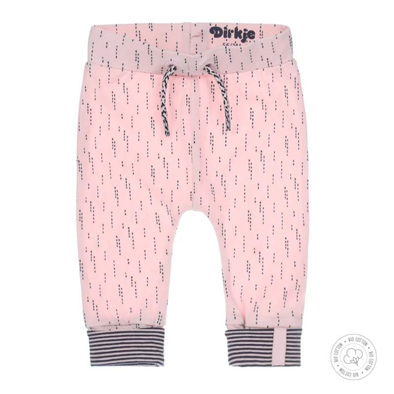 Dirkje-Baby Meisjes broek Bio Cotton-Licht roze