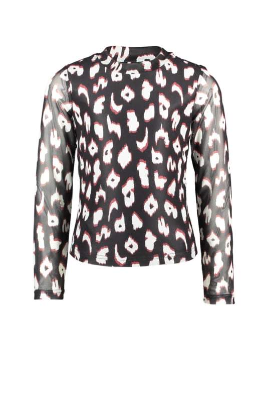 B.Nosy-Meisjes shirt with body lining-you leopard-Meerdere kleuren