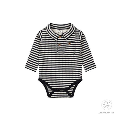 Dirkje-Baby jongens romper ls organic cotton-Navy