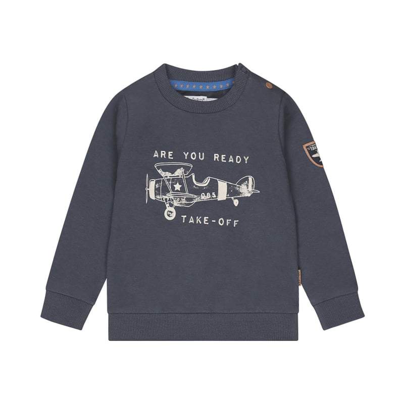 Dirkje-Jongens Sweater met ronde hals-Navy