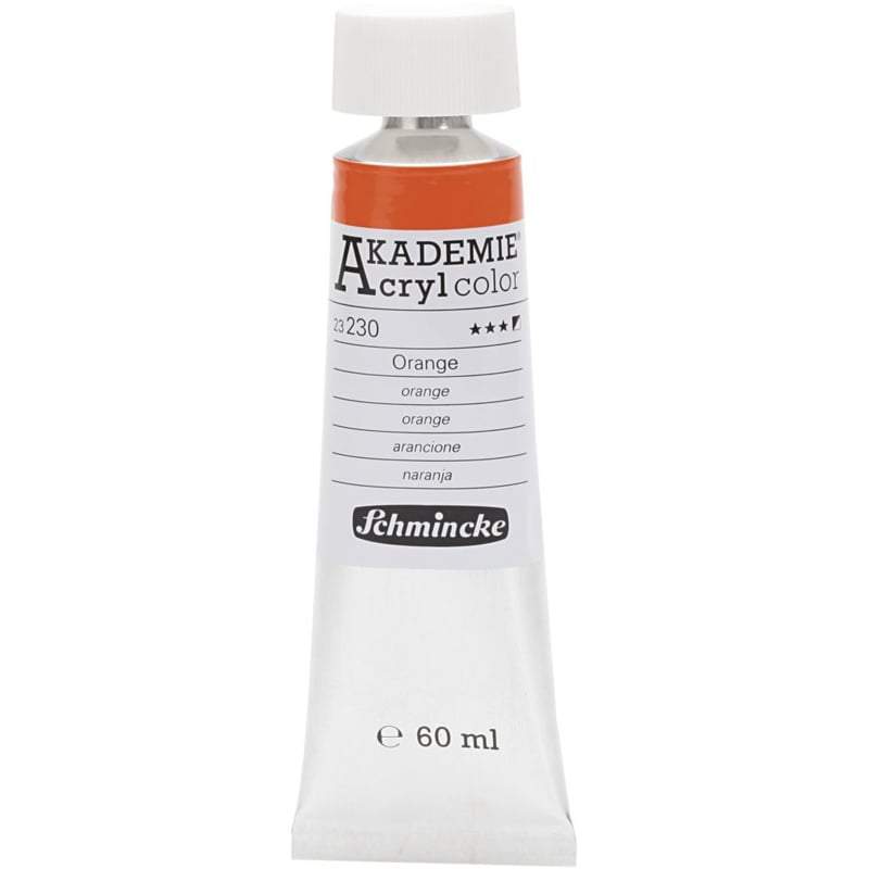 Acryl color-orange (230)-semi-opaque-fade resistant, 60ml-Schmincke AKADEMIE