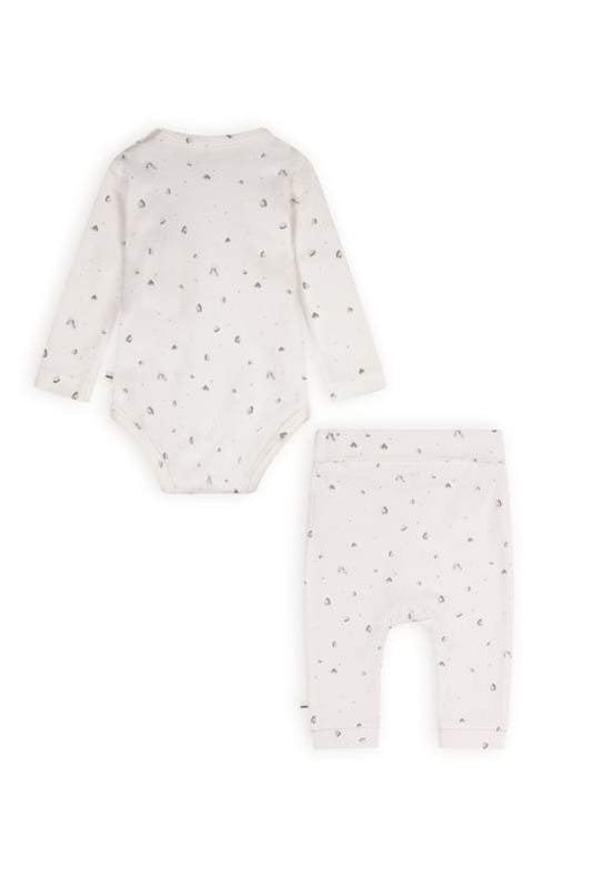 Petite Maison-2 delig set-Romper + Jogger legging-Stormy -AOP Grey