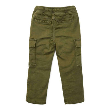 Little Dutch-Jongens Broek-Cargo jogging -Donker groen