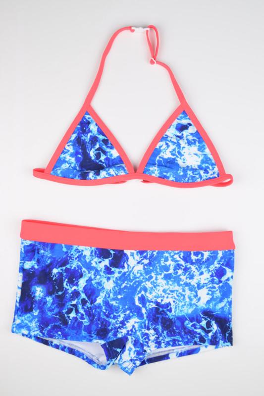 Just Beach-Meisjes Bikini Havana-dye blauw