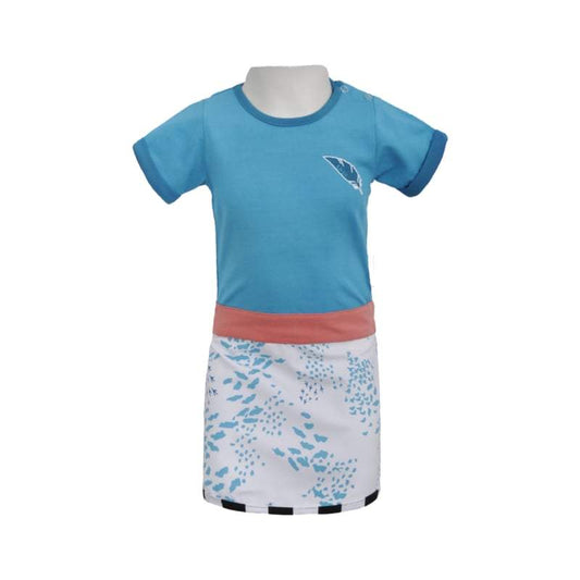 Lovestation22-Meisjes Baby Jurk Nilou-Scuba Blauw