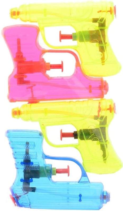 Johntoy-Aqua fun waterpistool 4-pack shooter +/- 11 cm.-Meerdere kleuren