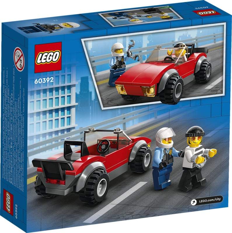 LEGO City Politie Achtervolging auto op politiemotor-60392-Multi Color