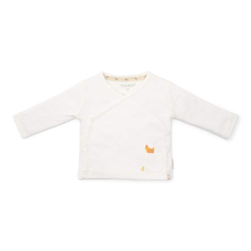 Little Dutch-T-shirt overslag lange mouw- Off White