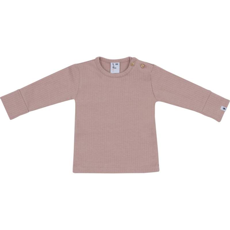 Klein Baby-T-Shirt lange mouw Rib-Fawn