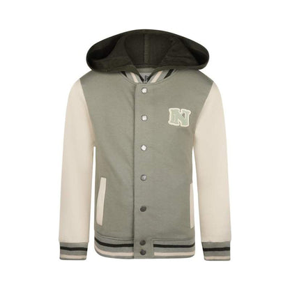 Koko Noko-Jongens Vest met capuchon-Faded groen