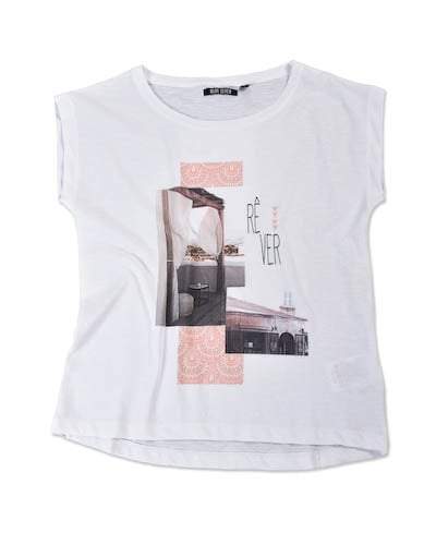 Blue Seven-Meisjes T-Shirt La Vie- Wit