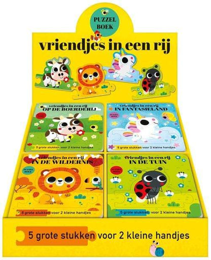 Image books-Puzzel boek-Vriendjes in een rij-op de boerderij