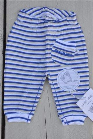 Ducky Beau-Baby Boys pre Pants-Blue stripe