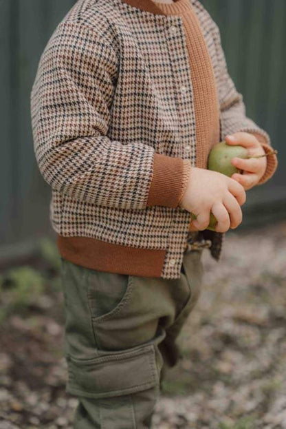 Little Dutch-Jongens Broek-Cargo jogging -Donker groen