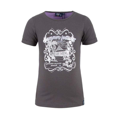 Nais Kidswear-Meisjes T-shirt Femke-Grijs