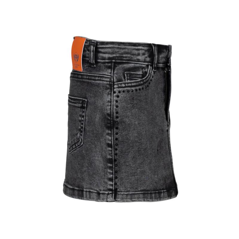 Dutch Dream Denim-Meisjes rok jeans- Inzi met studs-Grijs