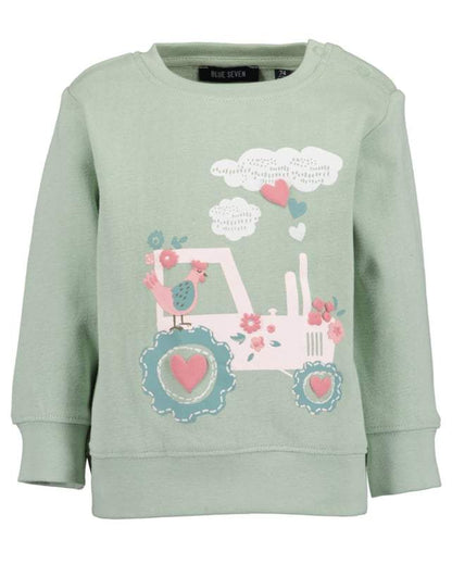 Blue Seven-Meisjes sweater-Aqua Blauw